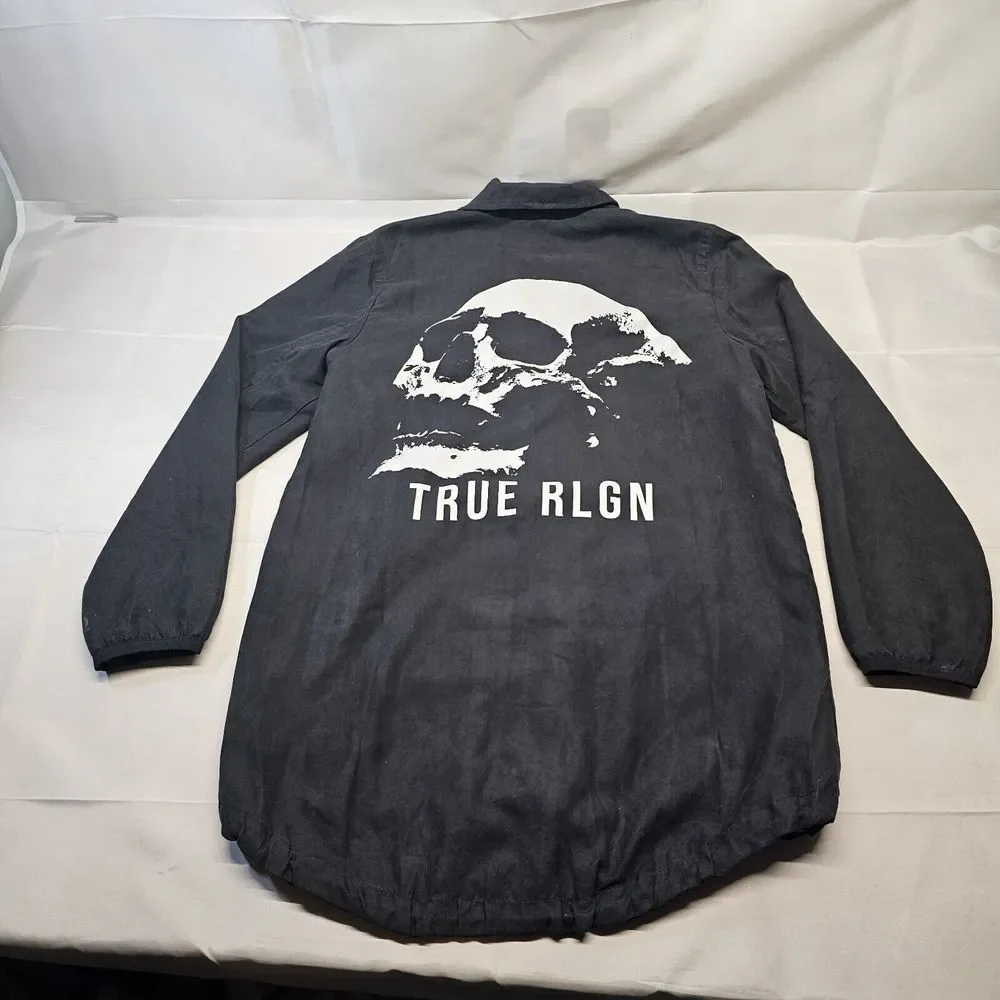 True Religion Suede Drawstring Adjustable Length  Jacket Men‎ Size Small